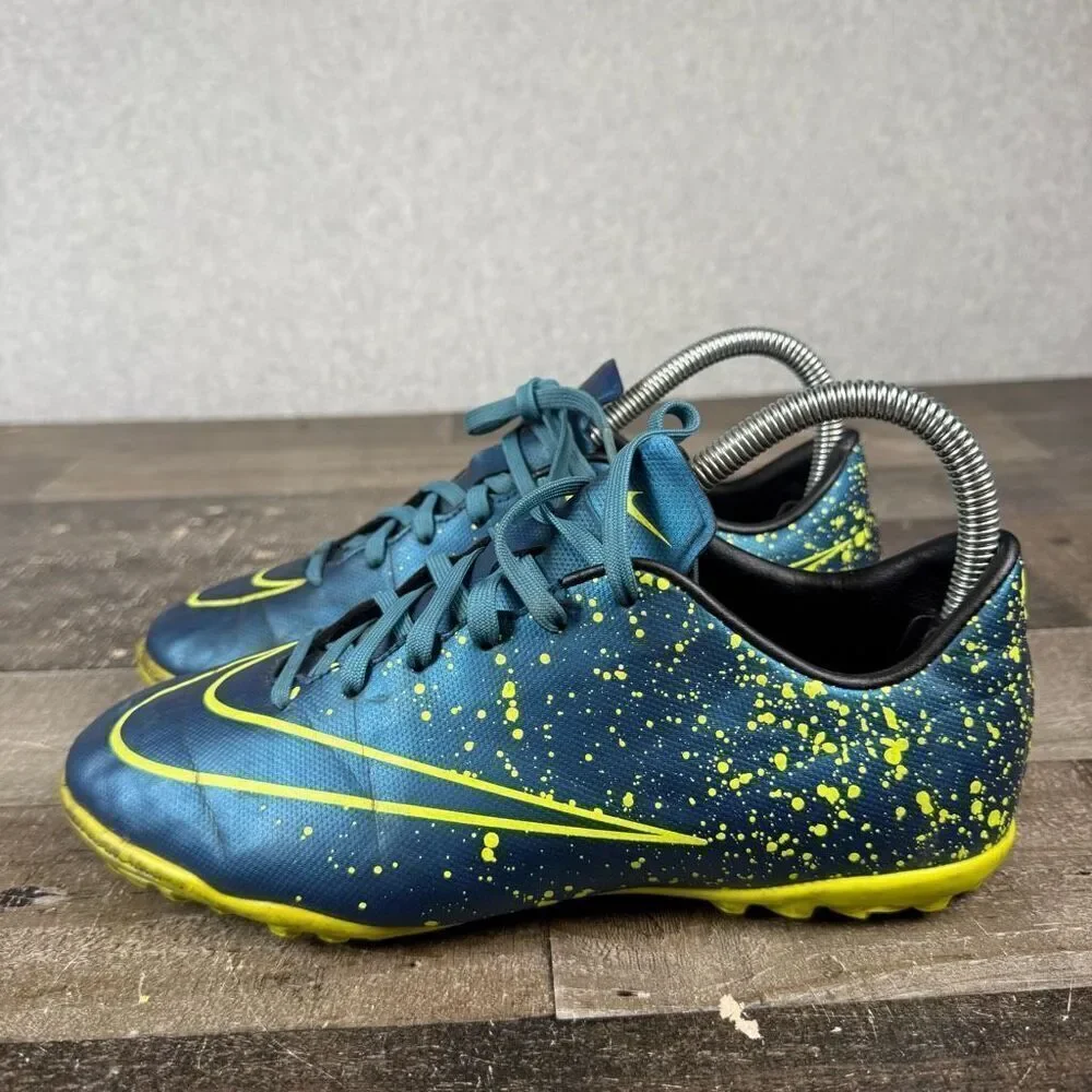 Nike Mercurial Size 5Y Victory TF Turf Soccer Cleat 651646-440 Squadron Blue